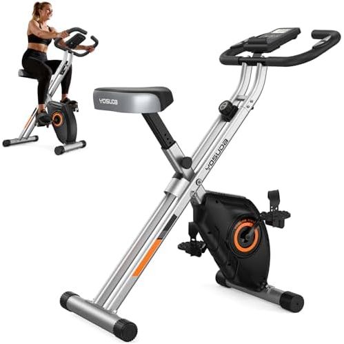 YOSUDA 2-in-1 folding magnetic X-bike with wide seat cushion