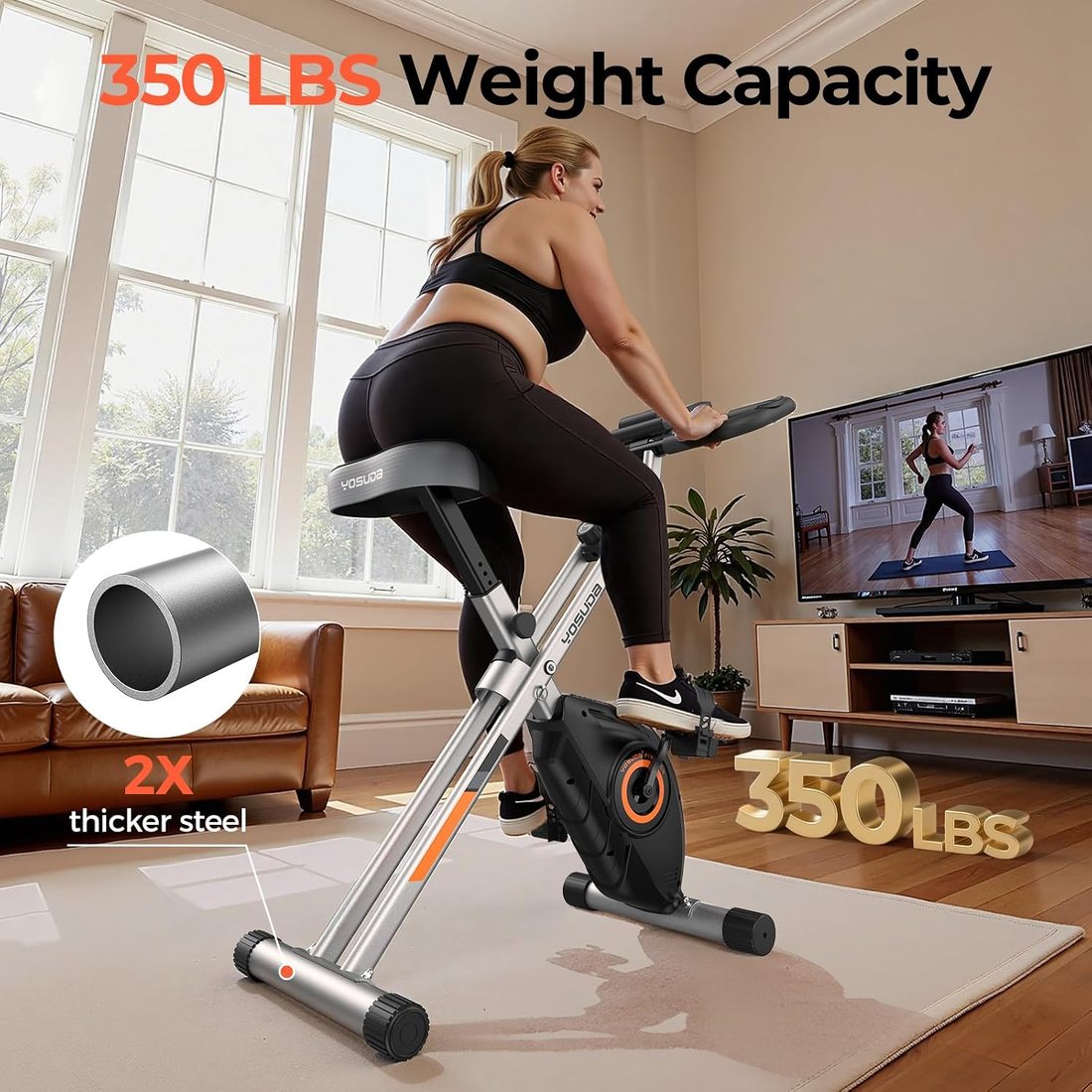 2-in-1 Folding Magnetic X-Bike view 3