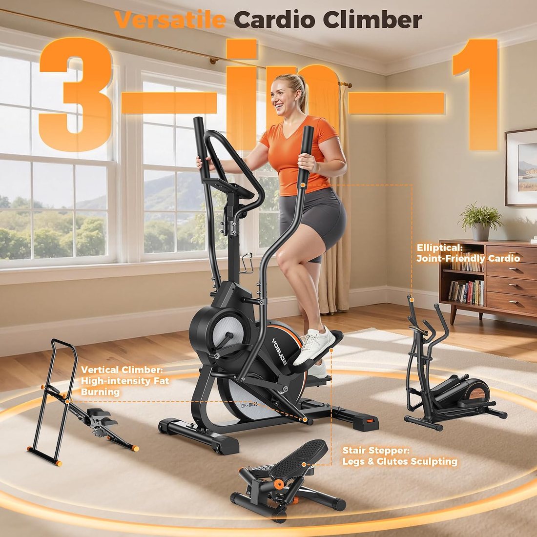 3-in-1 Stair Stepper Machine view 3
