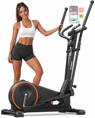 YOSUDA EM6 incline elliptical machine in orange and black