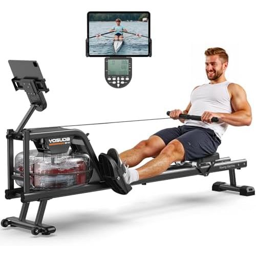 YOSUDA RW-207 aluminum water rowing machine with sealed tank