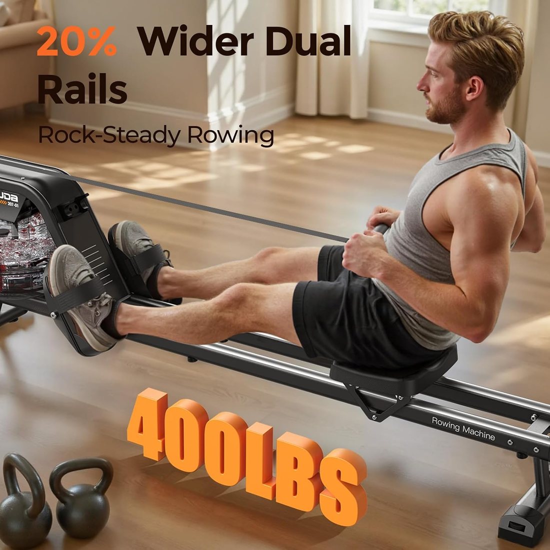 Aluminum Water Rower RW-207 view 6