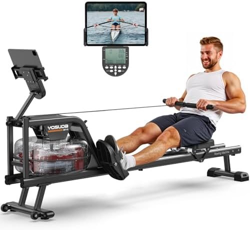YOSUDA RW-207 aluminum water rowing machine with sealed tank