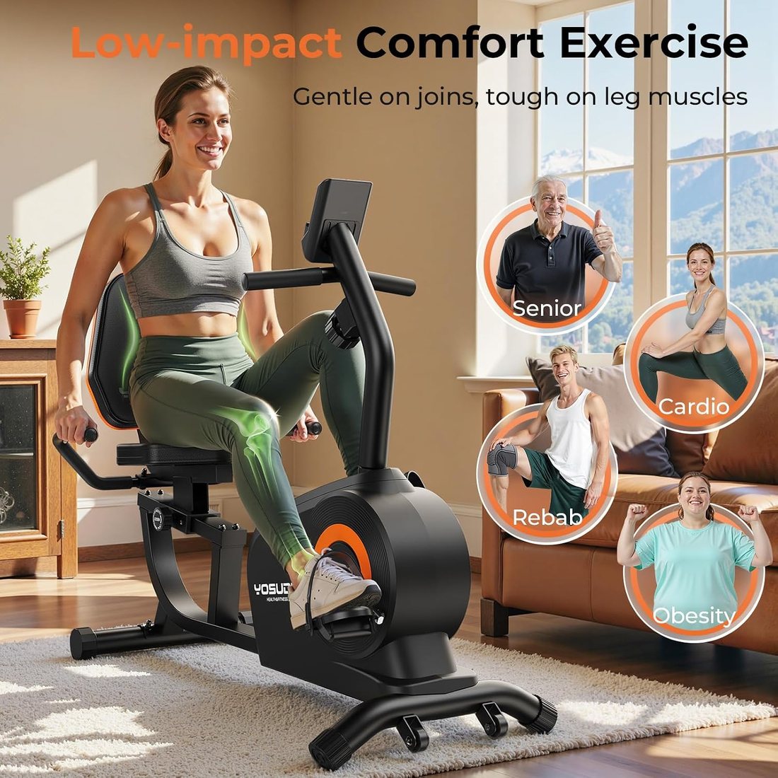 Compact Recumbent Exercise Bike view 3