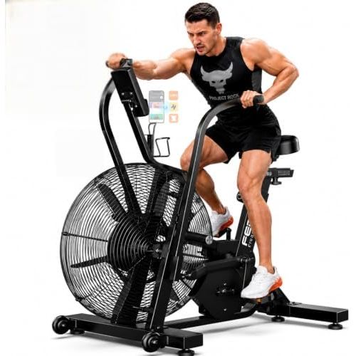YOSUDA dual-drive smart air bike with moving arms and fan guard