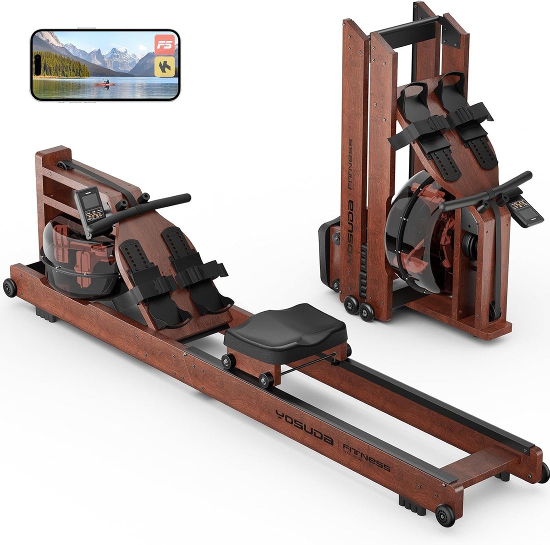 Foldable Beech Water Rower view 2