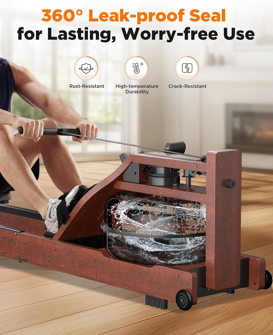 Foldable Beech Water Rower view 4