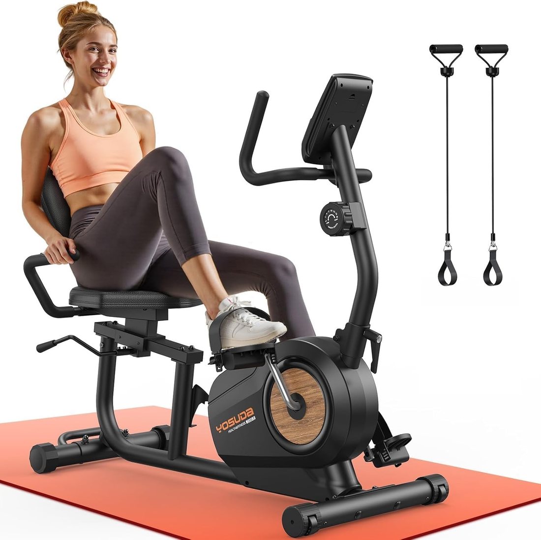 Full-Body Recumbent Bike with Bands view 2
