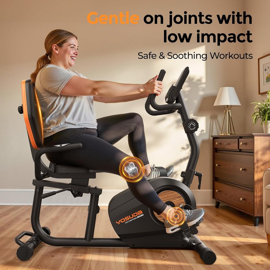 Full-Body Recumbent Bike with Bands view 6