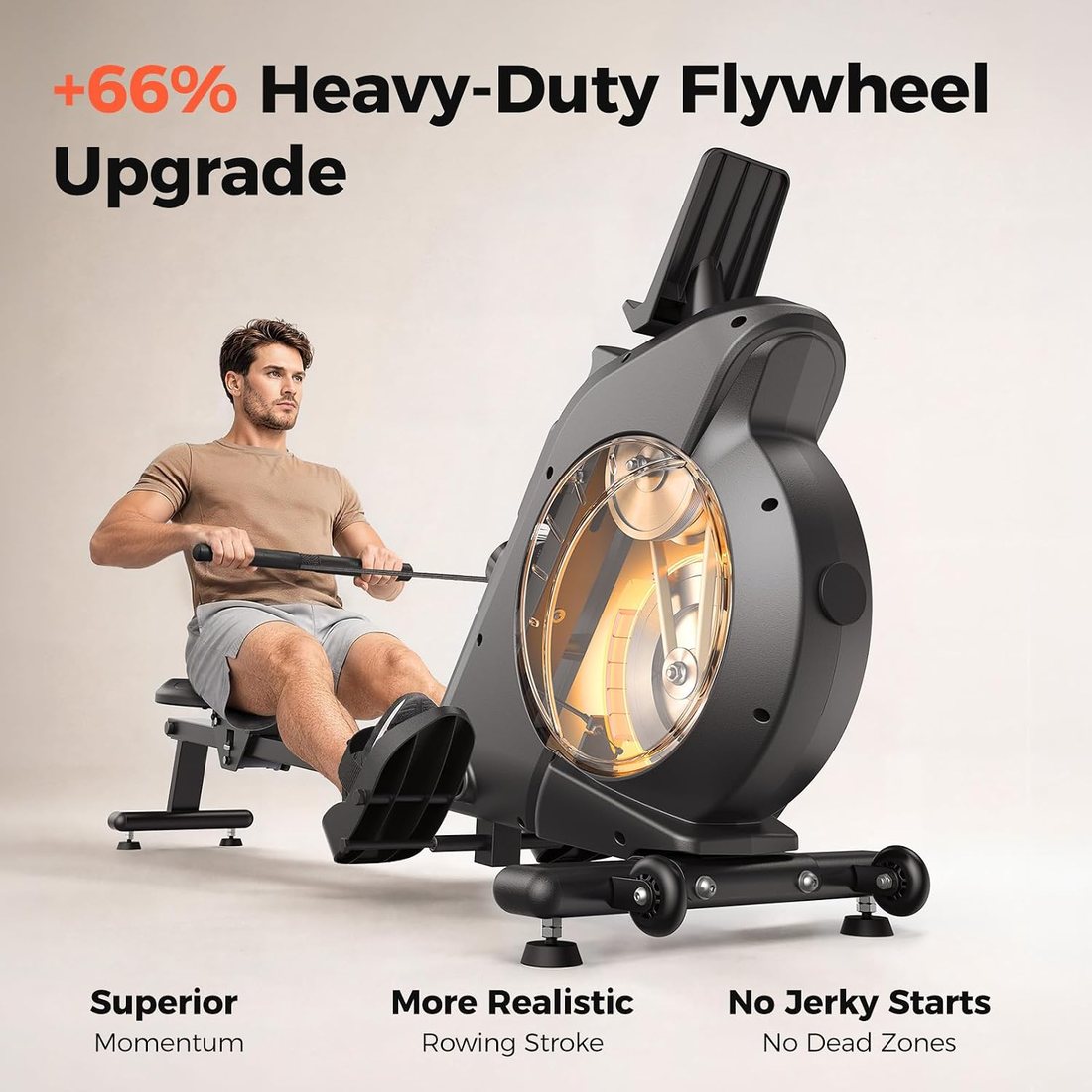 Magnetic Rowing Machine H-185 view 4