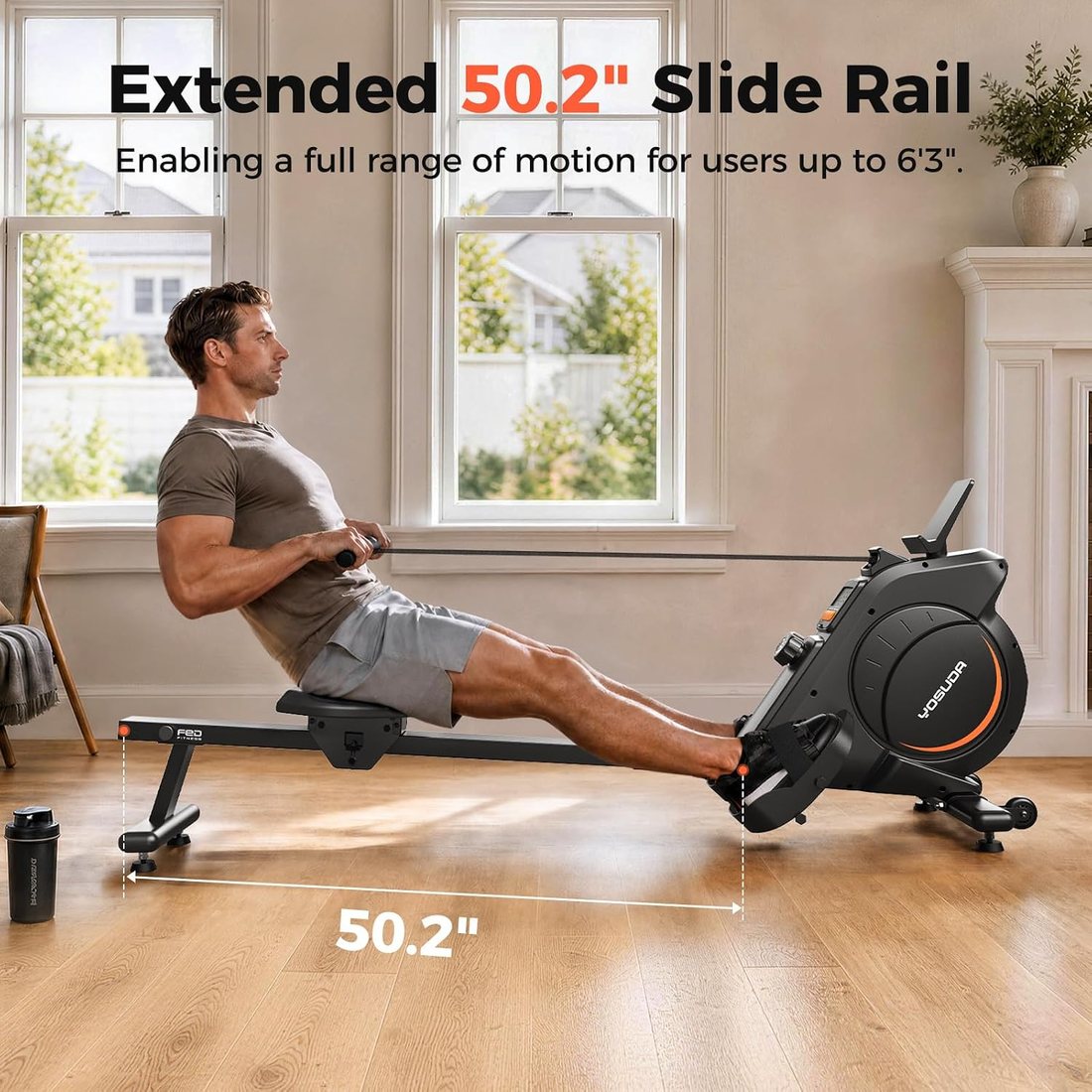 Magnetic Rowing Machine H-185 view 6