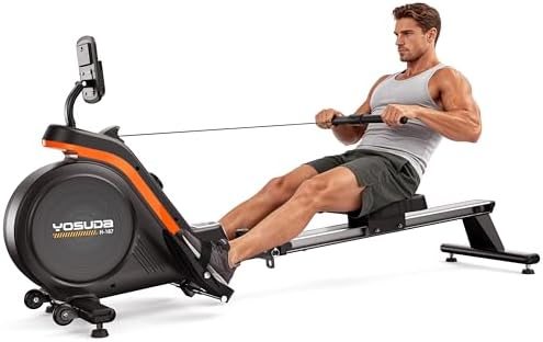 YOSUDA PRO H-187 foldable magnetic rower with aluminum slide rail