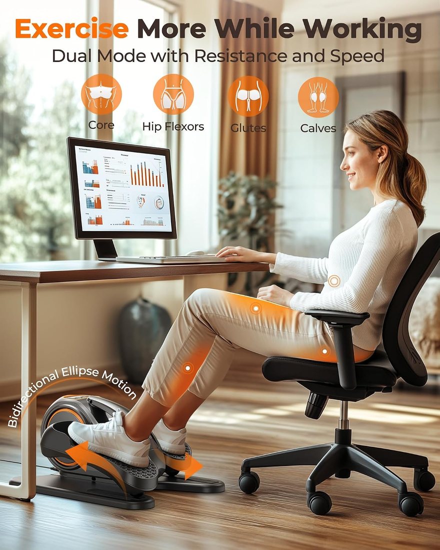 Pro Under Desk Elliptical with Resistance view 6