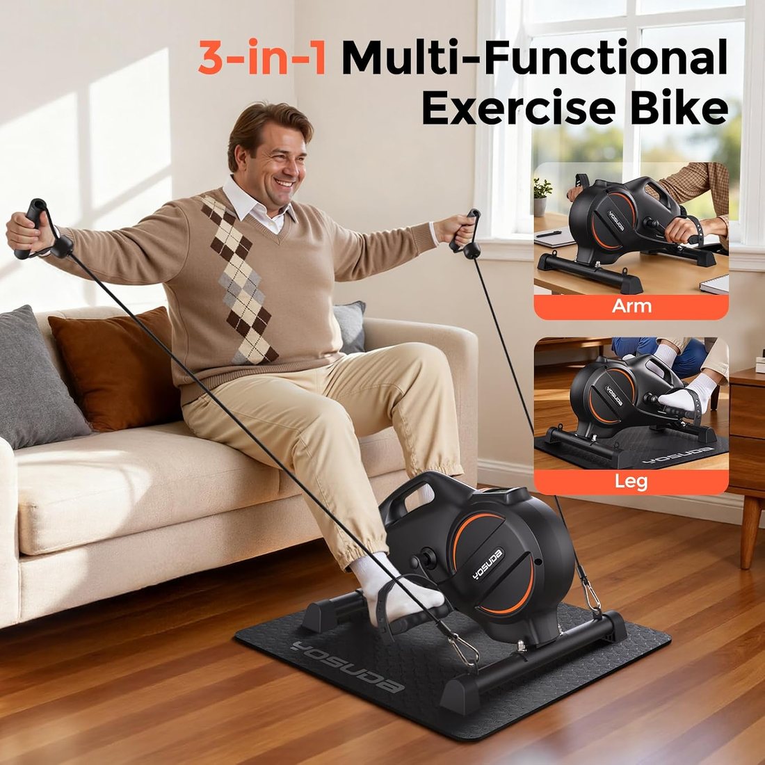 Under Desk Bike with 16-Level Resistance view 5